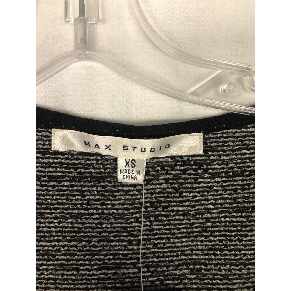 Max Studio Dress A Line Short Sleeve Lined Stretch Gray Dress Size Xs Geometric — image 4 of 6